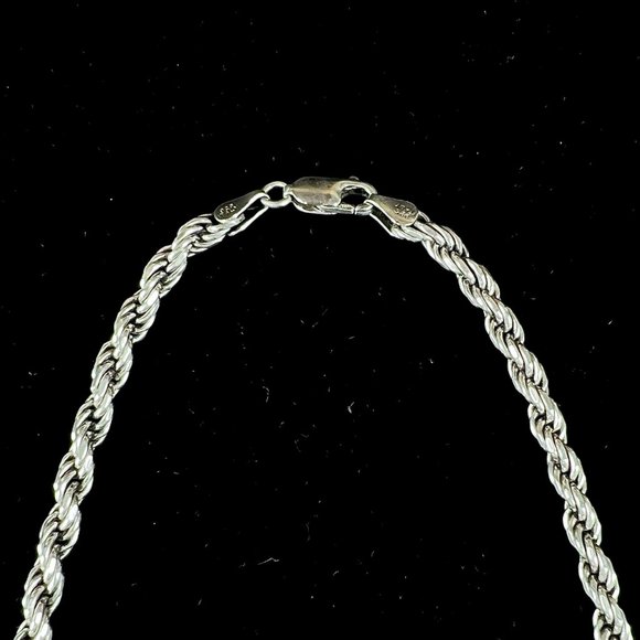 AGI ITALY Men's Rope Chain Real Solid 925 Sterling Silver Necklace 6mm 30" ITALY - Picture 4 of 15